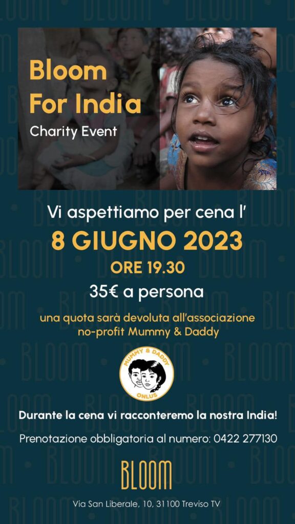Bloom for India: cena a Treviso