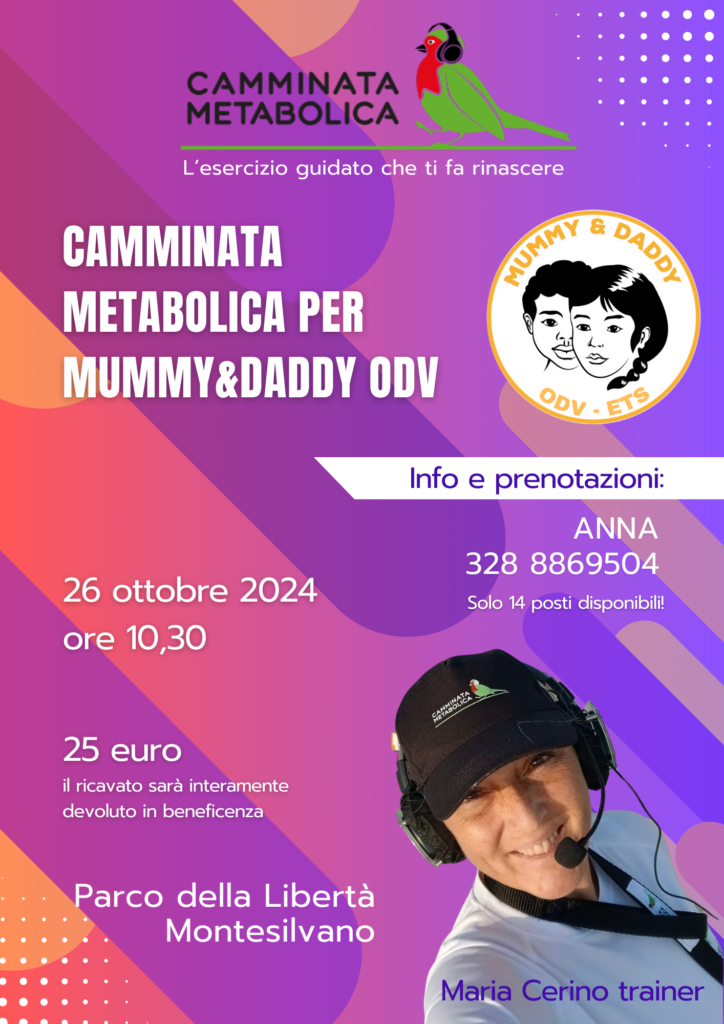 Camminata metabolica a Montesilvano (Pescara) sabato 26 ottobre 2024